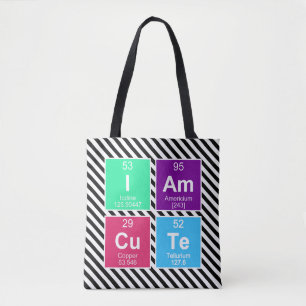 Bolsa Tote Mesa periódica química de elementos: IAm CuTe