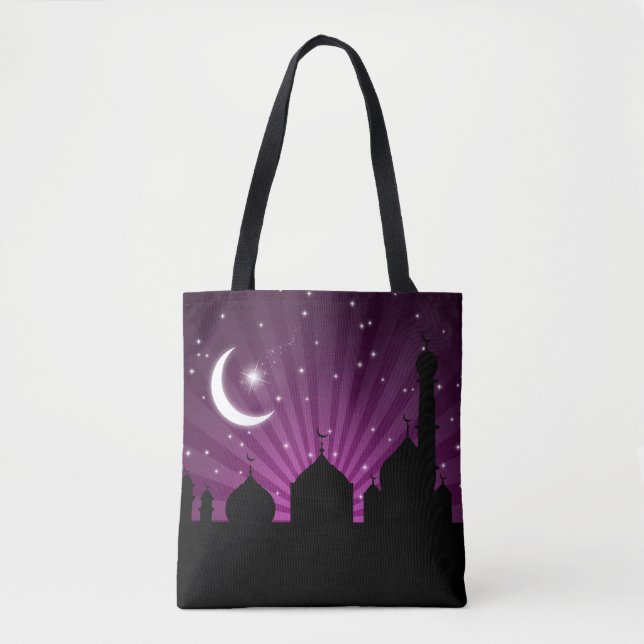 Bolsa Tote Mesquita Silhoule Purple Night (Frente)