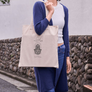 Bolsa Tote Mestre de Reiki Mão Hamsa Olho do Mal Terapeuta de