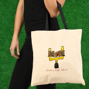 Bolsa Tote Meta de Mãe de Futebol Nome da Escola Personalizad