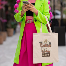 Bolsa Tote Metade Café, Metade Programador