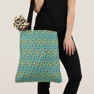 Bolsa Tote Metade de Abacate Divertido Padrão de Verdura