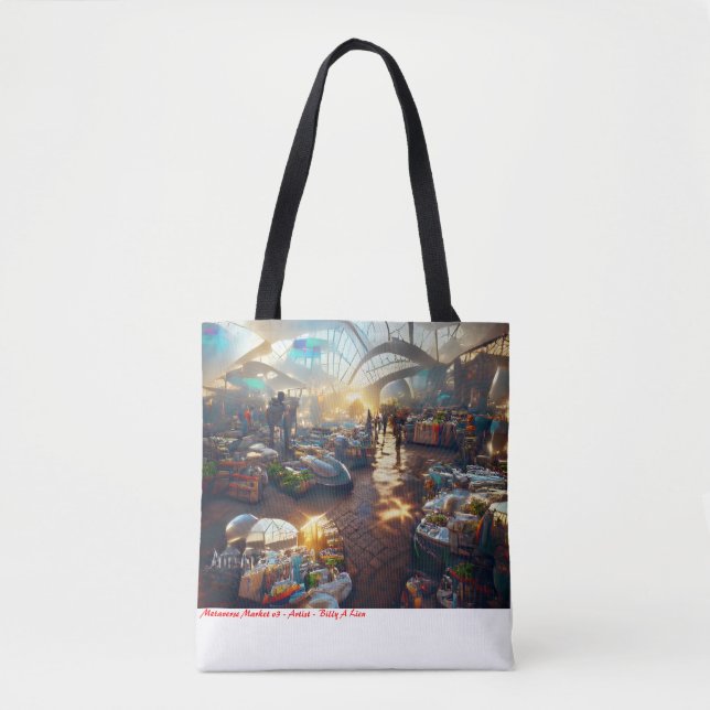 Bolsa Tote Metaverse Market v3 - Artist - Billy A Lien (Frente)