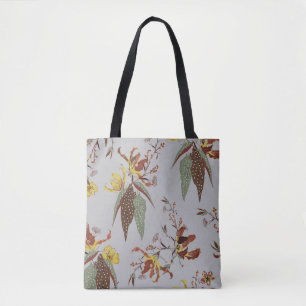 Bolsa Tote Método de colheita de flores silvestres retrô, pla