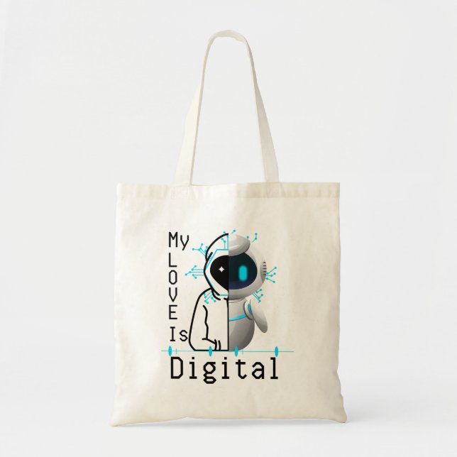 Bolsa Tote Meu amor é digital.w (Frente)