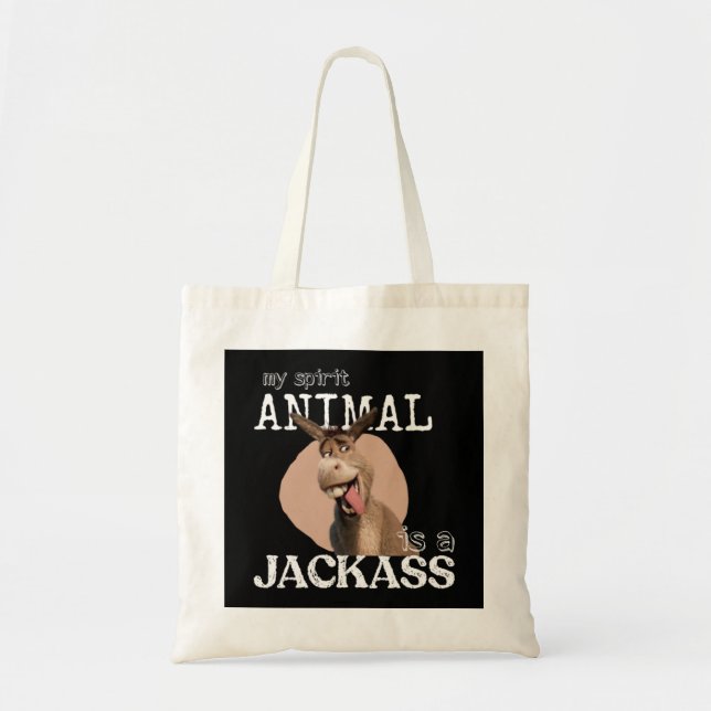 Bolsa Tote Meu animal espiritual é um idiota (Frente)
