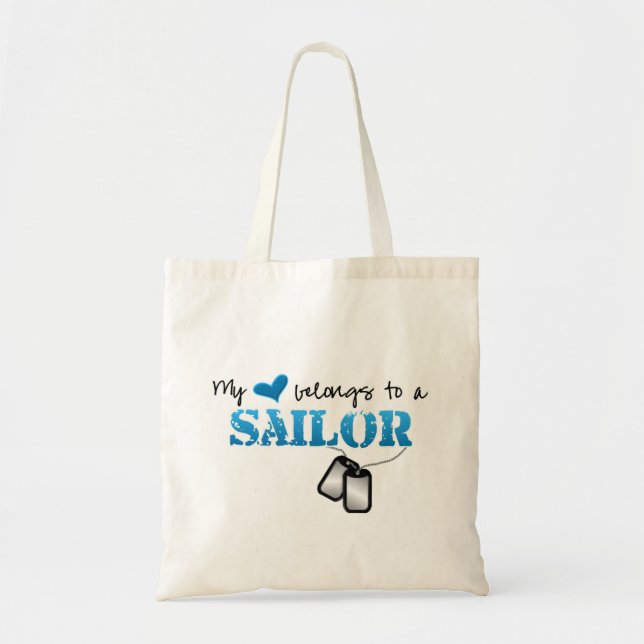 Bolsa Tote Meu Coração Pertence A Um Marinheiro (Frente)