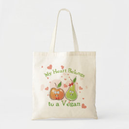 Bolsa Tote Meu coração pertence a um vegano