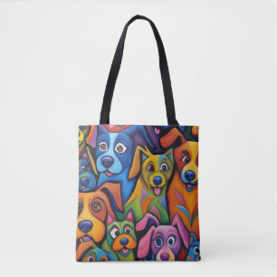 Bolsa Tote Meu Deus Abstrato cachorro
