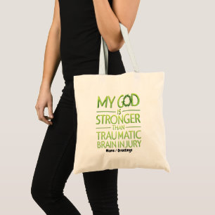Bolsa Tote Meu Deus é Mais Forte que Lesão Cerebral Traumátic