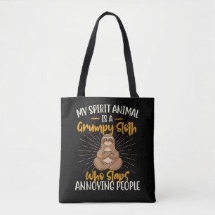 Bolsa Tote Meu Espírito Animal É Um Zoológico de Preguiça Mal