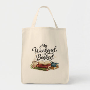 Bolsa Tote Meu Fim de Semana Está Todo Reservado Livro Divert