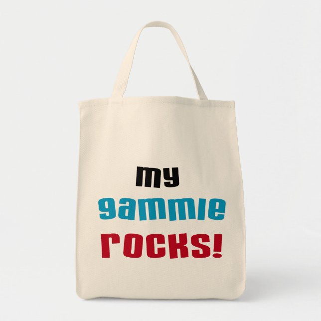 Bolsa Tote Meu Gammie Rocks T shirts e presentes (Frente)