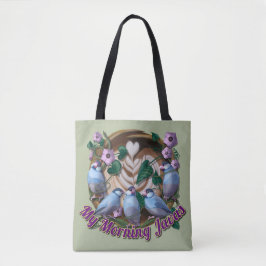 Bolsa Tote Meu JAVA matinal com pardais