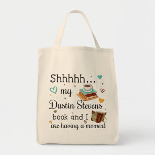 Bolsa Tote Meu Livro Dustin Stevens e eu estamos tendo um mom