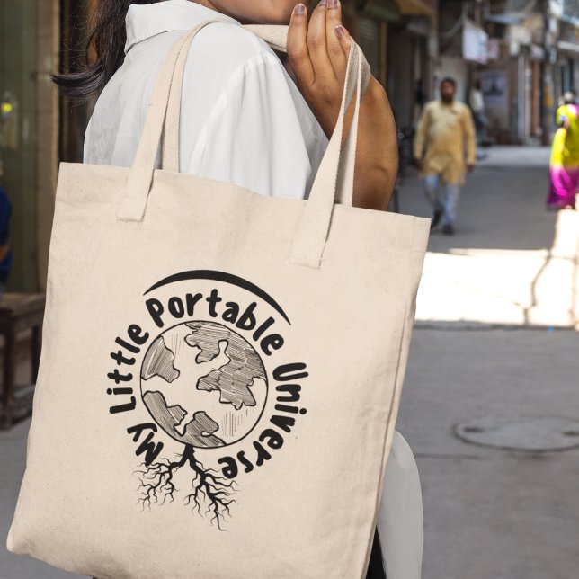 Bolsa Tote Meu Pequeno Universo Portátil, Legal Presente (Embrace the cosmos and let this tote bag become your everyday companion!)