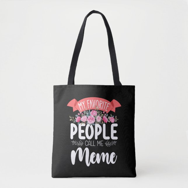 Bolsa Tote Meu Pessoas Favorito Me Chame De Dia de as mães (Frente)