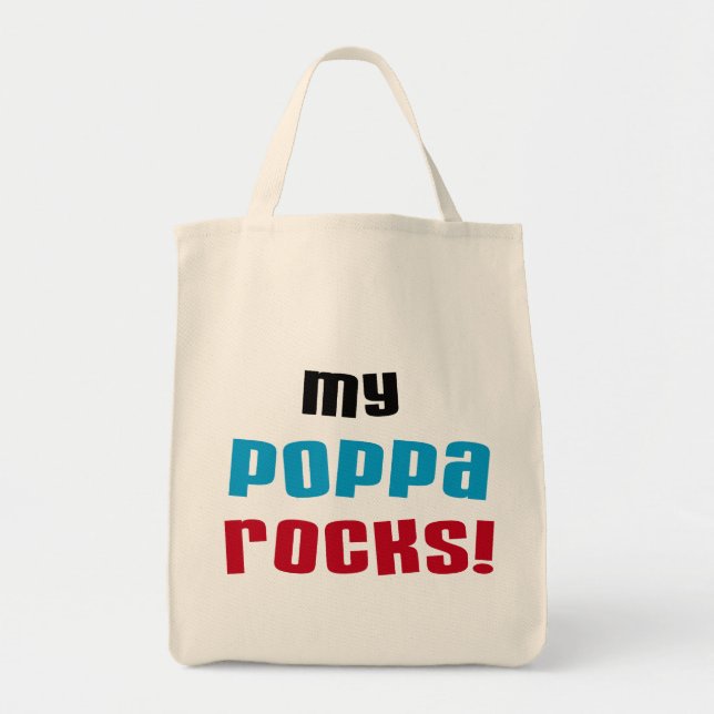 Bolsa Tote Meu Poppa Rocks Camisetas e presentes (Frente)