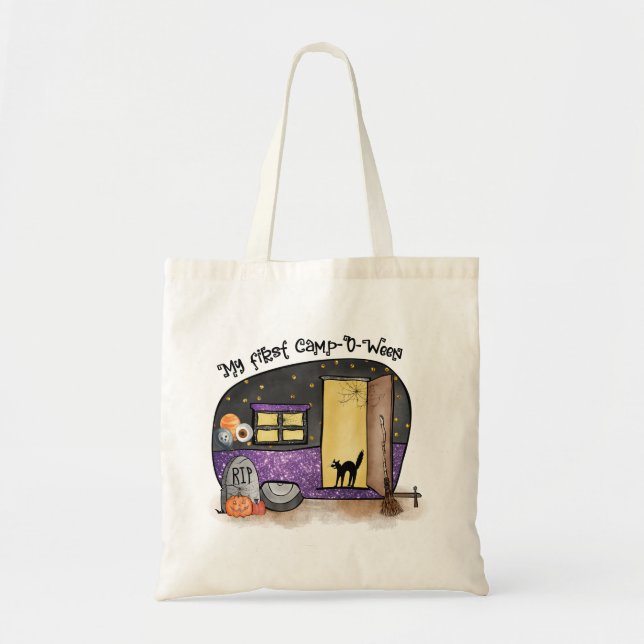 Bolsa Tote Meu Primeiro Campo-O-Ween | Campo de Halloween (Frente)