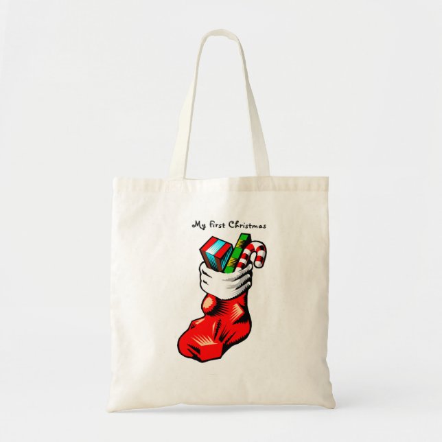 Bolsa Tote Meu Primeiro Natal - Tote Bag (Frente)