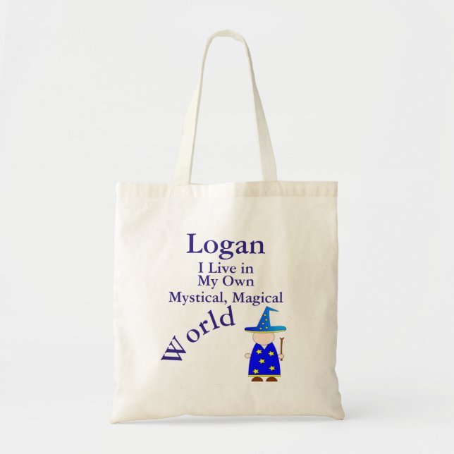 Bolsa Tote Meu Próprio Mystical Magic World Magic Wizard (Frente)