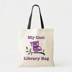 Bolsa Tote Meu saco legal da coruja da biblioteca