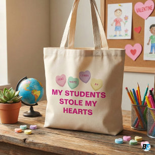 Bolsa Tote Meus Alunos Roubaram Meu Coração Professor Dia dos