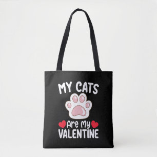 Bolsa Tote Meus Gatos São Meu Dia Dos Namorados Divertidos Am