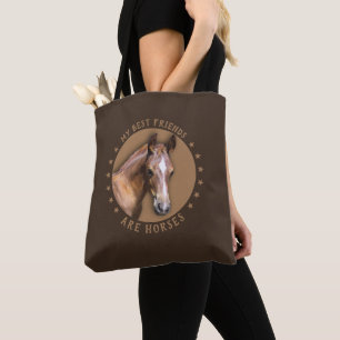 Bolsa Tote Meus melhores amigos são Cavalos