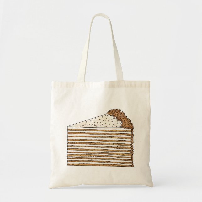 Bolsa Tote Mevik Honey Cake Slice (Bolo de Mel), deserto Russ (Frente)