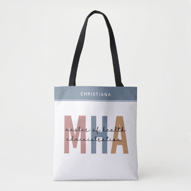 Bolsa Tote MHA Personalizado Mestre de Administrações de Saúd (Frente)
