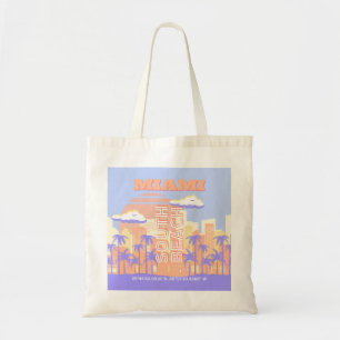 Bolsa Tote Miami Beach, Miami Viagem Art, Preppy Room, Pastel