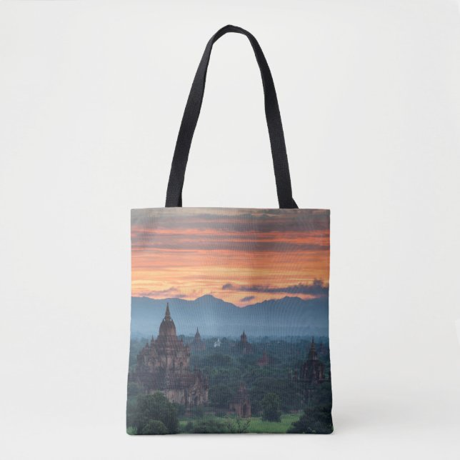Bolsa Tote Mianmar, Bagan Nascer do Sol (Frente)