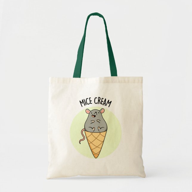 Bolsa Tote Mice Cream Funny Sorvete Pun (Frente)