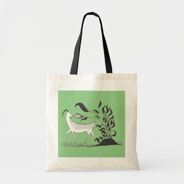 Bolsa Tote Míceno Verde Grego Inspirado Gato Tote Bag (Frente)
