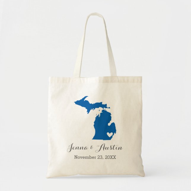 Bolsa Tote Michigan Wedding Welcome (Frente)