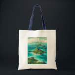Bolsa Tote Micronesia Illustration Travel Art Vintage<br><div class="desc">Micronesia retro vector travel design. Micronesia is a Pacific island region known for its crystal-clear lagoons,  ancient stone ruins,  and vibrant island cultures. Spread across thousands of islands,  it offers pristine nature,  world-class diving,  and a tranquil escape far from crowded destinations.</div>