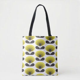 Bolsa Tote Mid Century Scandinavian Modern Retro Flower Bloom