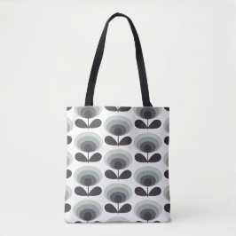 Bolsa Tote Mid Century Scandinavian Modern Retro Flower Bloom