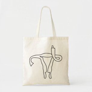 BOLSA TOTE MIDDLE FINGER DO ÚTERO ADICIONAR FRASE PRÓPRIA P