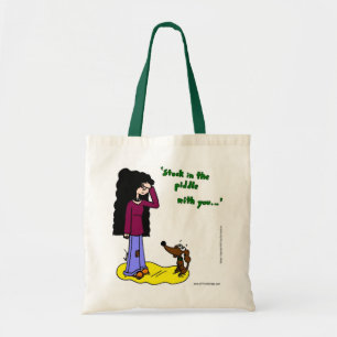 Bolsa Tote Midge "colado no Piddle com você" a sacola