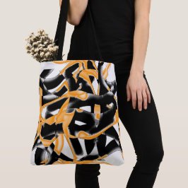 Bolsa Tote Mídia estranha de fitas queimadas, arranhão branco