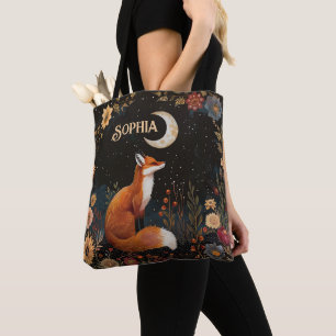 Bolsa Tote Midnight Bloom Fox Floresta