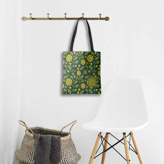 Bolsa Tote Midnight Mystique Blooms (Criador carregado)