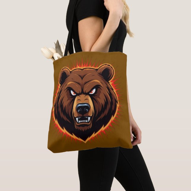 Bolsa Tote Mighty Bear – Raw Strength of Nature (Close Up)