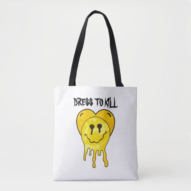 Bolsa Tote Mikitiez derrete amizade do sorriso cardíaco amare (Frente)