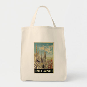 Bolsa Tote Milano Milão Itália Viagens vintage Tote Bag