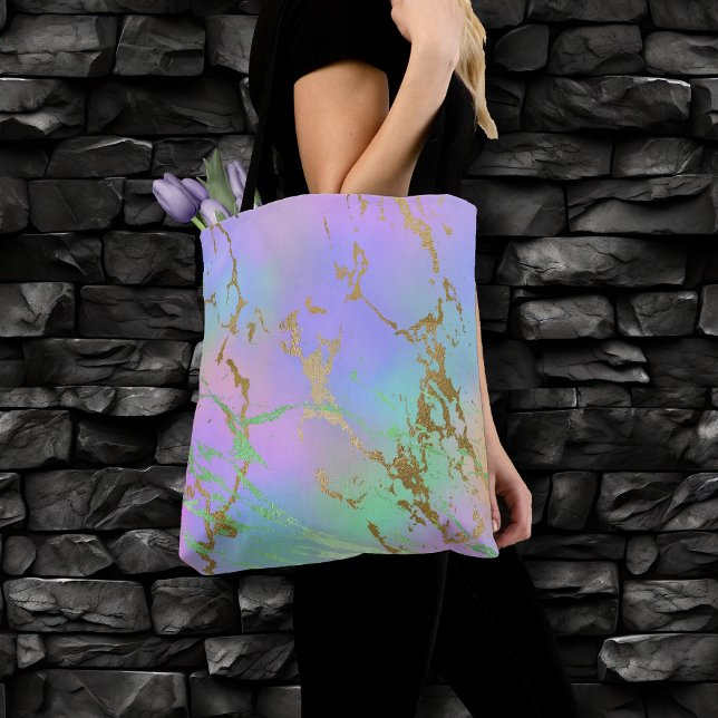 Bolsa Tote Milênio Marble | Jogo-Arco-Íris Coletivo Ombre (Criador carregado)