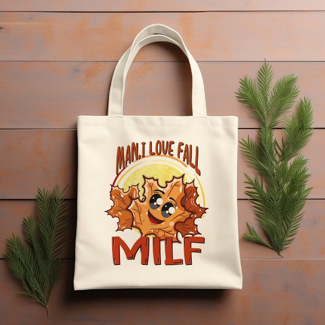 Bolsa Tote Milf, Cara, Eu Adoro Cair, Estação Laranja Do Outo (Criador carregado)