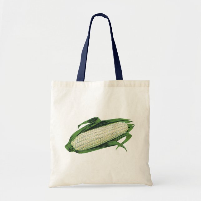 Bolsa Tote Milho branco de Comidas de vegetais venenosos no f (Frente)